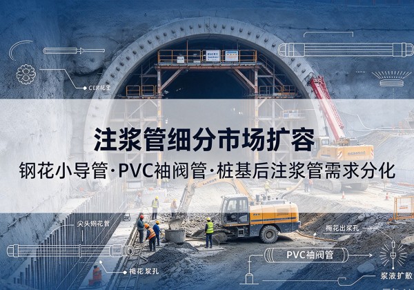 雷山注浆管细分市场扩容，隧道钢花小导管、PVC 袖阀管、桩基后注浆管需求分化